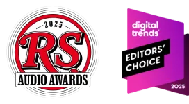 Shokz OpenFit 2 - RS Audio Award 2025 and Digital Trends'Editor's Choice 2025